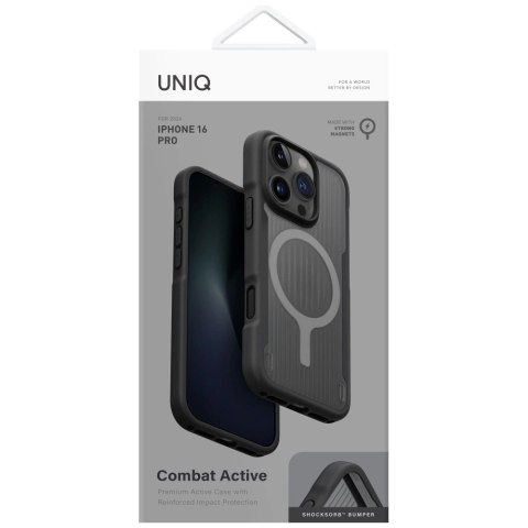 Etui UNIQ Combat Active Magclick Chargingna iPhone 16 Pro - czarne Etui UNIQ Combat Active Magclick Chargingna iPhone 16 Pro - czarne