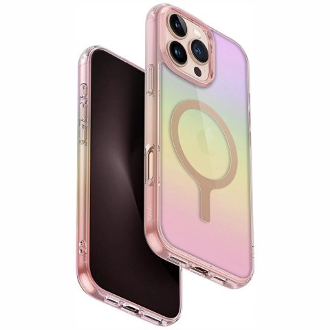 Etui UNIQ Iridescia Magclick Charging na iPhone 16 Pro Max - różowy Etui UNIQ Iridescia Magclick Charging na iPhone 16 Pro Max - różowy