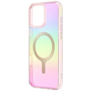 Etui UNIQ Iridescia Magclick Charging na iPhone 16 Pro Max - różowy