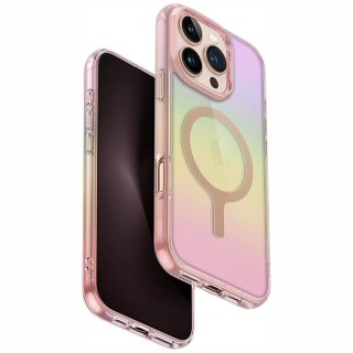 Etui UNIQ Iridescia Magclick Charging na iPhone 16 Pro - różowy