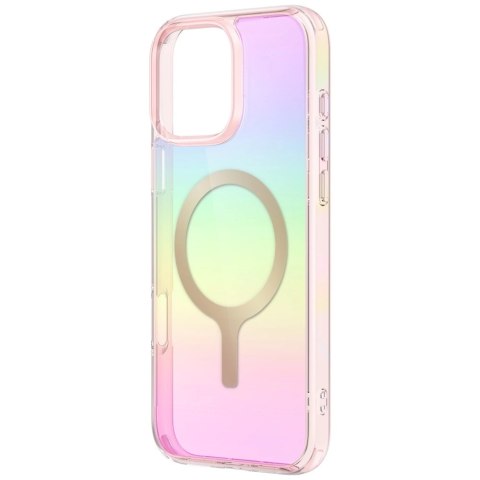 Etui UNIQ Iridescia Magclick Charging na iPhone 16 Pro - różowy Etui UNIQ Iridescia Magclick Charging na iPhone 16 Pro - różowy