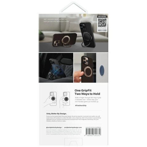 Etui UNIQ Keva Air Magclick Charging GripFit na iPhone 16 Pro - brązowe