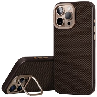 Etui UNIQ Keva Max Magclick Charging Camera Stand na iPhone 16 Pro - brązowe