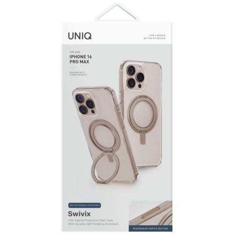 Etui UNIQ Swivix 360 Rotating Kickstand na iPhone 16 Pro Max - złote Etui UNIQ Swivix 360 Rotating Kickstand na iPhone 16 Pro Max - złote