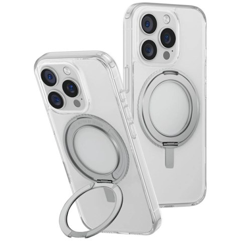Etui UNIQ Swivix 360 Rotating Kickstand na iPhone 16 Pro - przezroczyste Etui UNIQ Swivix 360 Rotating Kickstand na iPhone 16 Pro - przezroczyste