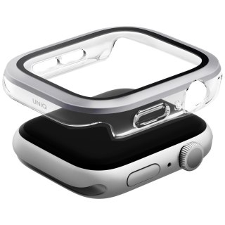 Etui ze szkłem hartowanym UNIQ Voute na Apple Watch 10 42 mm - srebrne