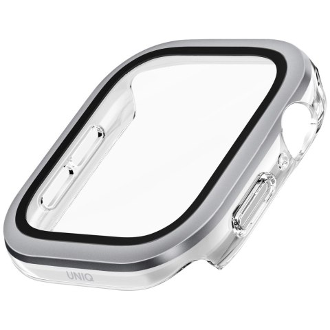 Etui ze szkłem hartowanym UNIQ Voute na Apple Watch 10 46 mm - srebrne