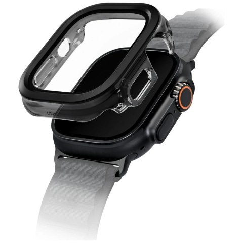Etui ze szkłem hartowanym UNIQ Voute na Apple Watch Ultra 49 mm - czarne Etui ze szkłem hartowanym UNIQ Voute na Apple Watch Ultra 49 mm - czarne