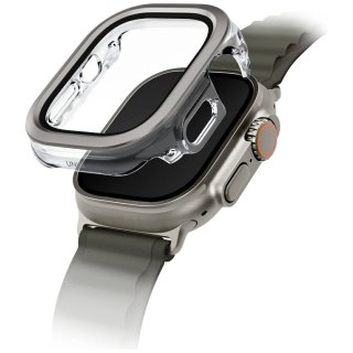 Etui ze szkłem hartowanym UNIQ Voute na Apple Watch Ultra 49 mm - srebrne