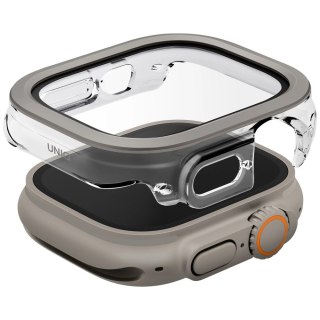 Etui ze szkłem hartowanym UNIQ Voute na Apple Watch Ultra 49 mm - srebrne