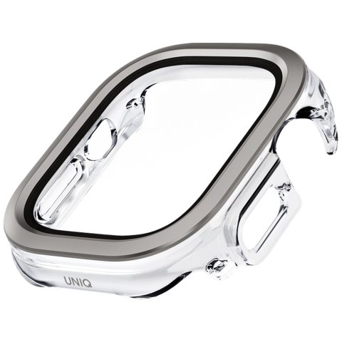 Etui ze szkłem hartowanym UNIQ Voute na Apple Watch Ultra 49 mm - srebrne