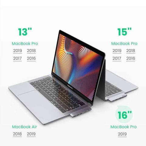 HUB Ugreen 60559 2x USB-C / USB-C PD (Thunderbolt 3, 100W, 4K 60 Hz, 10 Gbps) / HDMI 4K 30 Hz / 3x USB 3.0 do MacBook Pro / Air HUB Ugreen 60559 2x USB-C / USB-C PD (Thunderbolt 3, 100W, 4K 60 Hz, 10 Gbps) / HDMI 4K 30 Hz / 3x USB 3.0 do MacBook Pro / Air