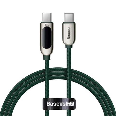 Kabel Baseus CATSK-B06 USB-C - USB-C PD 100W 5A 480Mb/s 1m - zielony Kabel Baseus CATSK-B06 USB-C - USB-C PD 100W 5A 480Mb/s 1m - zielony