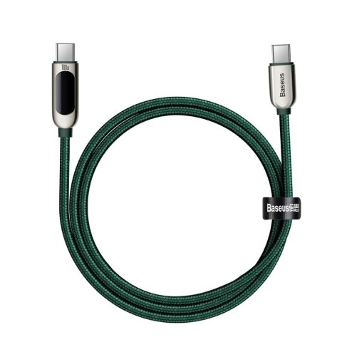 Kabel Baseus CATSK-B06 USB-C - USB-C PD 100W 5A 480Mb/s 1m - zielony Kabel Baseus CATSK-B06 USB-C - USB-C PD 100W 5A 480Mb/s 1m - zielony
