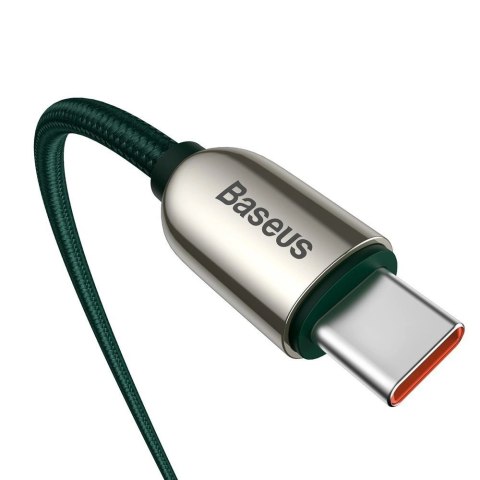 Kabel Baseus CATSK-B06 USB-C - USB-C PD 100W 5A 480Mb/s 1m - zielony Kabel Baseus CATSK-B06 USB-C - USB-C PD 100W 5A 480Mb/s 1m - zielony