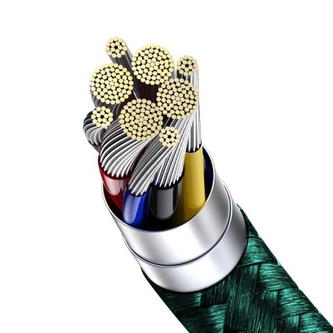 Kabel Baseus CATSK-B06 USB-C - USB-C PD 100W 5A 480Mb/s 1m - zielony Kabel Baseus CATSK-B06 USB-C - USB-C PD 100W 5A 480Mb/s 1m - zielony
