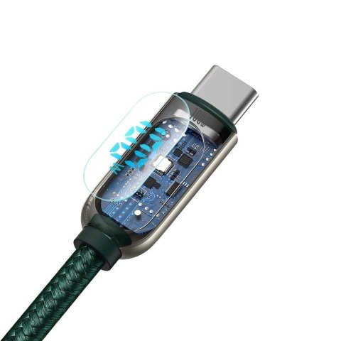 Kabel Baseus CATSK-B06 USB-C - USB-C PD 100W 5A 480Mb/s 1m - zielony Kabel Baseus CATSK-B06 USB-C - USB-C PD 100W 5A 480Mb/s 1m - zielony