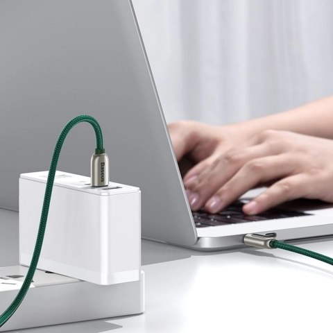 Kabel Baseus CATSK-B06 USB-C - USB-C PD 100W 5A 480Mb/s 1m - zielony Kabel Baseus CATSK-B06 USB-C - USB-C PD 100W 5A 480Mb/s 1m - zielony
