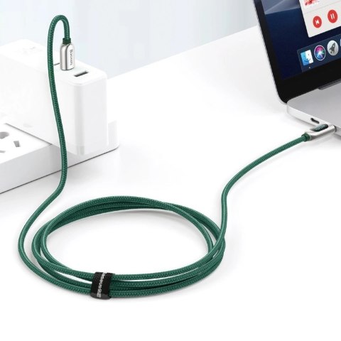 Kabel Baseus CATSK-B06 USB-C - USB-C PD 100W 5A 480Mb/s 1m - zielony Kabel Baseus CATSK-B06 USB-C - USB-C PD 100W 5A 480Mb/s 1m - zielony