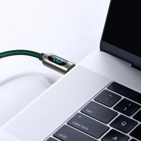 Kabel Baseus CATSK-B06 USB-C - USB-C PD 100W 5A 480Mb/s 1m - zielony Kabel Baseus CATSK-B06 USB-C - USB-C PD 100W 5A 480Mb/s 1m - zielony
