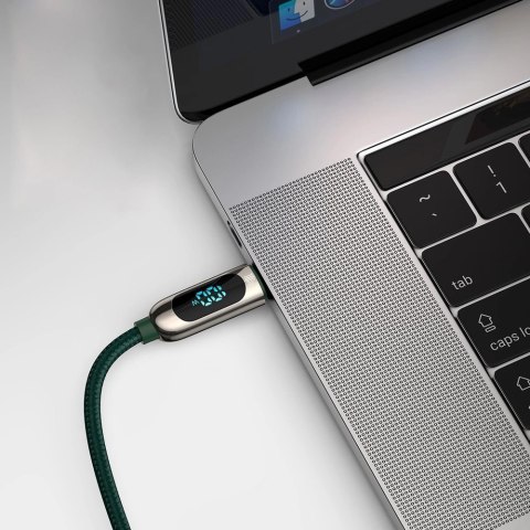 Kabel Baseus CATSK-B06 USB-C - USB-C PD 100W 5A 480Mb/s 1m - zielony Kabel Baseus CATSK-B06 USB-C - USB-C PD 100W 5A 480Mb/s 1m - zielony