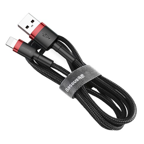 Kabel Baseus Cafule USB-A / Lightning 1.5A QC 3.0 2 m - czarno-czerwony Kabel Baseus Cafule USB-A / Lightning 1.5A QC 3.0 2 m - czarno-czerwony