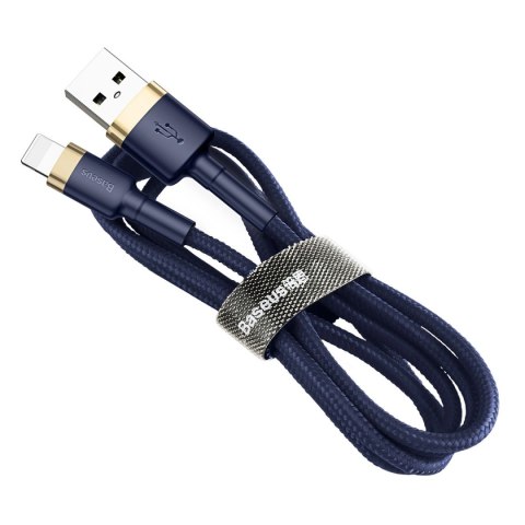 Kabel Baseus Cafule USB-A / Lightning 2.4A QC 3.0 1 m - niebiesko-złoty Kabel Baseus Cafule USB-A / Lightning 2.4A QC 3.0 1 m - niebiesko-złoty