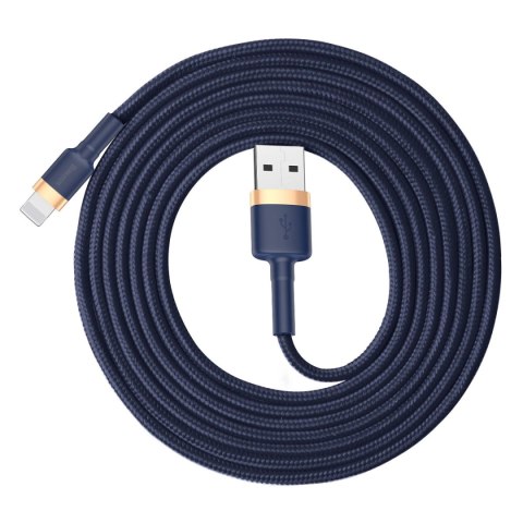 Kabel Baseus Cafule USB-A / Lightning 2.4A QC 3.0 1 m - niebiesko-złoty Kabel Baseus Cafule USB-A / Lightning 2.4A QC 3.0 1 m - niebiesko-złoty