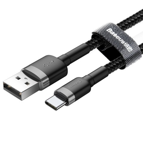 Kabel Baseus Cafule USB-A / USB-C QC 3.0 3A 0.5 m - czarno-szary Kabel Baseus Cafule USB-A / USB-C QC 3.0 3A 0.5 m - czarno-szary