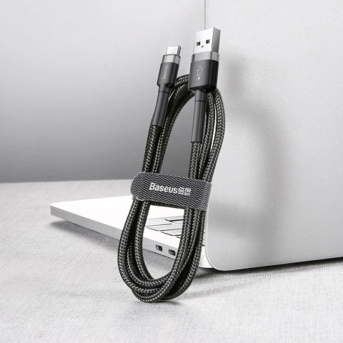 Kabel Baseus Cafule USB-A / USB-C QC 3.0 3A 0.5 m - czarno-szary Kabel Baseus Cafule USB-A / USB-C QC 3.0 3A 0.5 m - czarno-szary