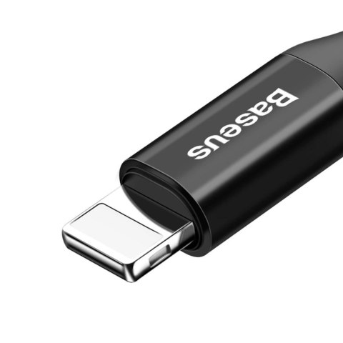 Kabel Baseus Fish Eye sprężynowy USB-A / Lightning 2A 1m - czarny Kabel Baseus Fish Eye sprężynowy USB-A / Lightning 2A 1m - czarny