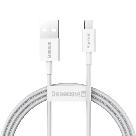Kabel Baseus Superior USB-A / micro USB 2A 1m - biały Kabel Baseus Superior USB-A / micro USB 2A 1m - biały