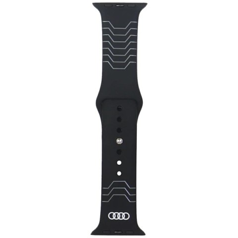 Pasek Audi Geometric Pattern Silicone Watch Strap na Apple Watch 44 / 45 / 46 / 49 mm - czarny Pasek Audi Geometric Pattern Silicone Watch Strap na Apple Watch 44 / 45 / 46 / 49 mm - czarny