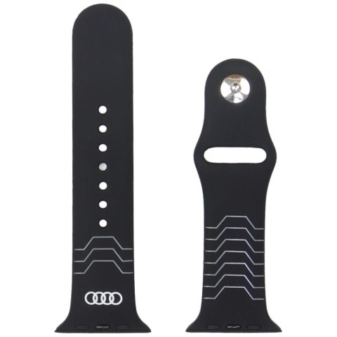 Pasek Audi Geometric Pattern Silicone Watch Strap na Apple Watch 44 / 45 / 46 / 49 mm - czarny Pasek Audi Geometric Pattern Silicone Watch Strap na Apple Watch 44 / 45 / 46 / 49 mm - czarny