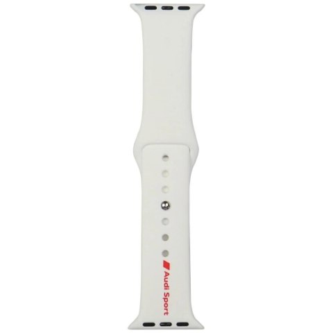 Pasek Audi Sport Red Logo Silicone Watch Strap na Apple Watch 40 / 41 / 42 mm - biały Pasek Audi Sport Red Logo Silicone Watch Strap na Apple Watch 40 / 41 / 42 mm - biały