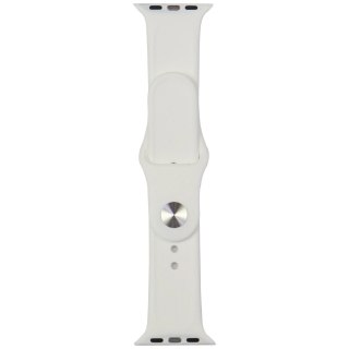 Pasek Audi Sport Red Logo Silicone Watch Strap na Apple Watch 40 / 41 / 42 mm - biały