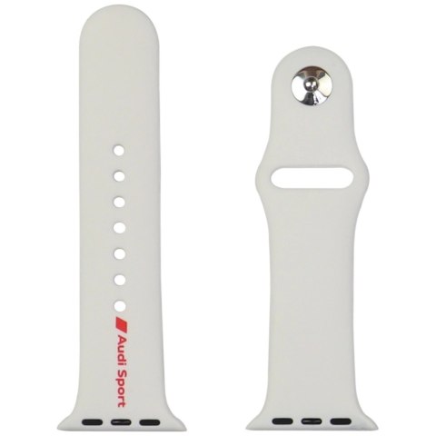 Pasek Audi Sport Red Logo Silicone Watch Strap na Apple Watch 40 / 41 / 42 mm - biały Pasek Audi Sport Red Logo Silicone Watch Strap na Apple Watch 40 / 41 / 42 mm - biały