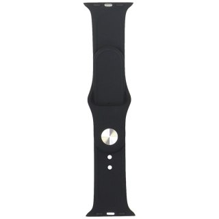 Pasek Audi Sport Red Logo Silicone Watch Strap na Apple Watch 40 / 41 / 42 mm - czarny