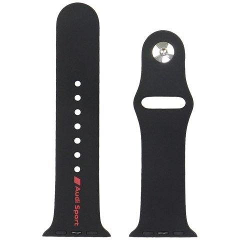 Pasek Audi Sport Red Logo Silicone Watch Strap na Apple Watch 40 / 41 / 42 mm - czarny Pasek Audi Sport Red Logo Silicone Watch Strap na Apple Watch 40 / 41 / 42 mm - czarny