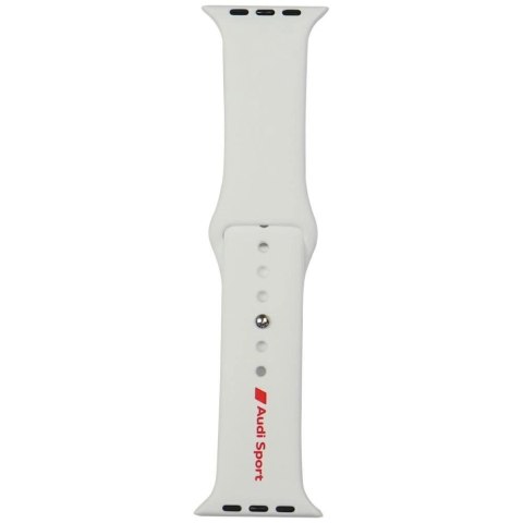 Pasek Audi Sport Red Logo Silicone Watch Strap na Apple Watch 44 / 45 / 46 / 49 mm - biały Pasek Audi Sport Red Logo Silicone Watch Strap na Apple Watch 44 / 45 / 46 / 49 mm - biały