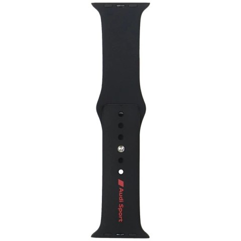 Pasek Audi Sport Red Logo Silicone Watch Strap na Apple Watch 44 / 45 / 46 / 49 mm - czarny Pasek Audi Sport Red Logo Silicone Watch Strap na Apple Watch 44 / 45 / 46 / 49 mm - czarny