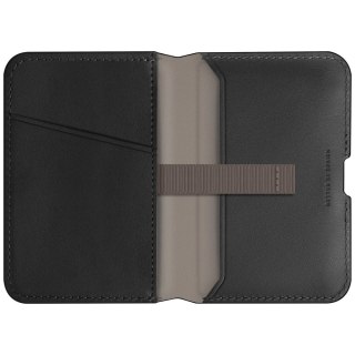 Portfel magnetyczny RFID UNIQ Lyden DS ze stojakiem na telefon - czarny