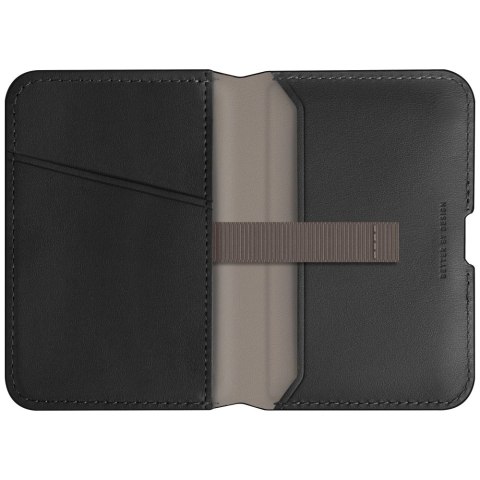 Portfel magnetyczny RFID UNIQ Lyden DS ze stojakiem na telefon - czarny