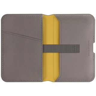 Portfel magnetyczny RFID UNIQ Lyden DS ze stojakiem na telefon - szary