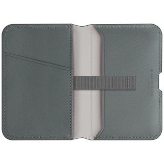 Portfel magnetyczny RFID UNIQ Lyden DS ze stojakiem na telefon - zielony