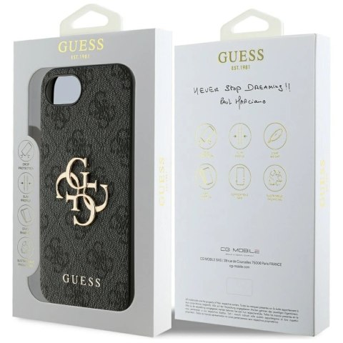Etui Guess 4G Big Logo na iPhone 16e - czarne Etui Guess 4G Big Logo na iPhone 16e - czarne