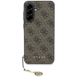 Etui Guess 4G Charms Collection na Samsung Galaxy A56 - brązowe