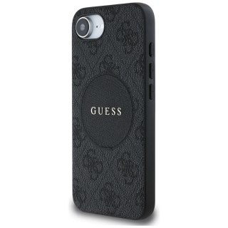 Etui Guess 4G Circle Classic Logo MagSafe na iPhone 16e - czarne