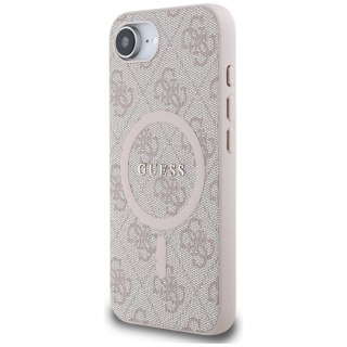 Etui Guess 4G Ring Classic Logo MagSafe na iPhone 16e - różowe