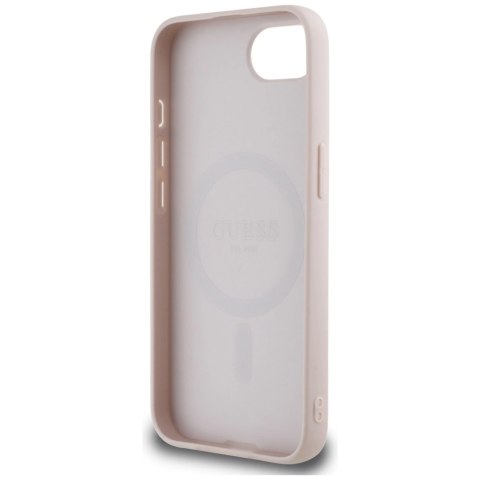 Etui Guess 4G Ring Classic Logo MagSafe na iPhone 16e - różowe Etui Guess 4G Ring Classic Logo MagSafe na iPhone 16e - różowe